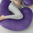 thumbnail image 5 of Pregnancy Pillow, C Shaped Full Body 57 Inch Maternity Pillow with Removable Washable Cover - Sleep Support for Legs, Back, Neck, Shoulder, HIPS, Belly for Pregnent Women, Purple, 5 of 9