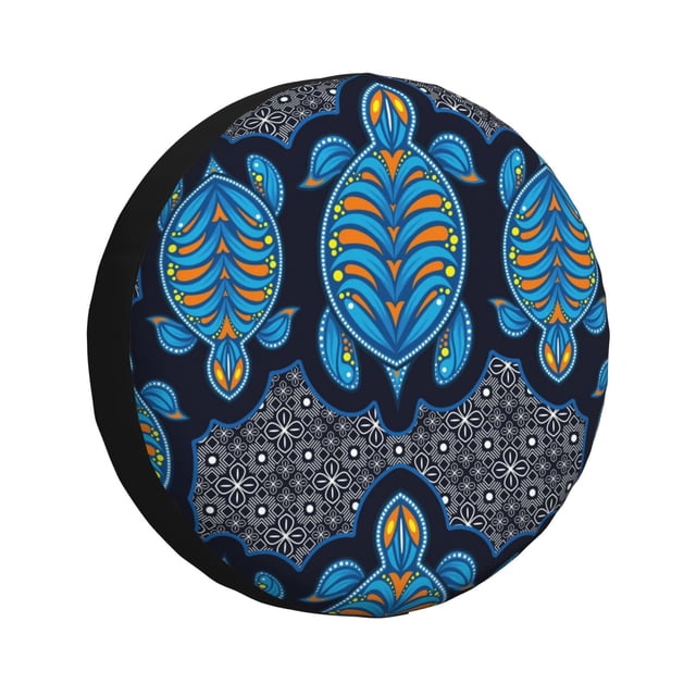 Fotbe Turtle Funda de Llanta de Repuesto con Estampado, Engrosada, Ajuste Universal para Jeep, Remolque, RV, SUV, Camión-15 inch