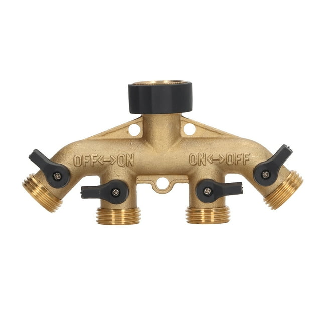 Divisor de agua enchufe de metal hexagonal Distribuidor de agua duradero resistente a la corrosión con interruptor de ajuste de mango de plástico para riego de jardín ANGGREK Otros