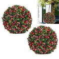 thumbnail image 5 of Artificial Boxwood Topiary Ball UV Resistant Weather-proof Hanging Faux Flower Greenery Sphere Outdoor Garden Porch Patio Fake Boxwood Plants Ball, 5 of 8