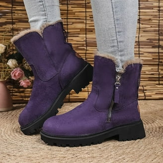 Women's Winter Mid-Calf Snow Boots – Waterproof, Fur Lined, Anti-Slip & Warm | Size 5-10 US