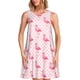 thumbnail image 1 of Balery Cute Flamingo with Heart Vestidos de verano para mujer con estampado: vestido holgado sin mangas, vestido playero informal y cómodo para días calurosos., 1 of 7
