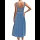 thumbnail image 4 of Vestido Vaquero Maxi con Tirantes para Mujer, Sin Mangas, de Verano, Ajustado y con Cuello Halter. Azul Oscuro L, 4 of 9