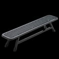 thumbnail image 2 of M and K Metal Designs LLC Grind Right Fingerboard Rail - School Yard Bench White, 2 of 6