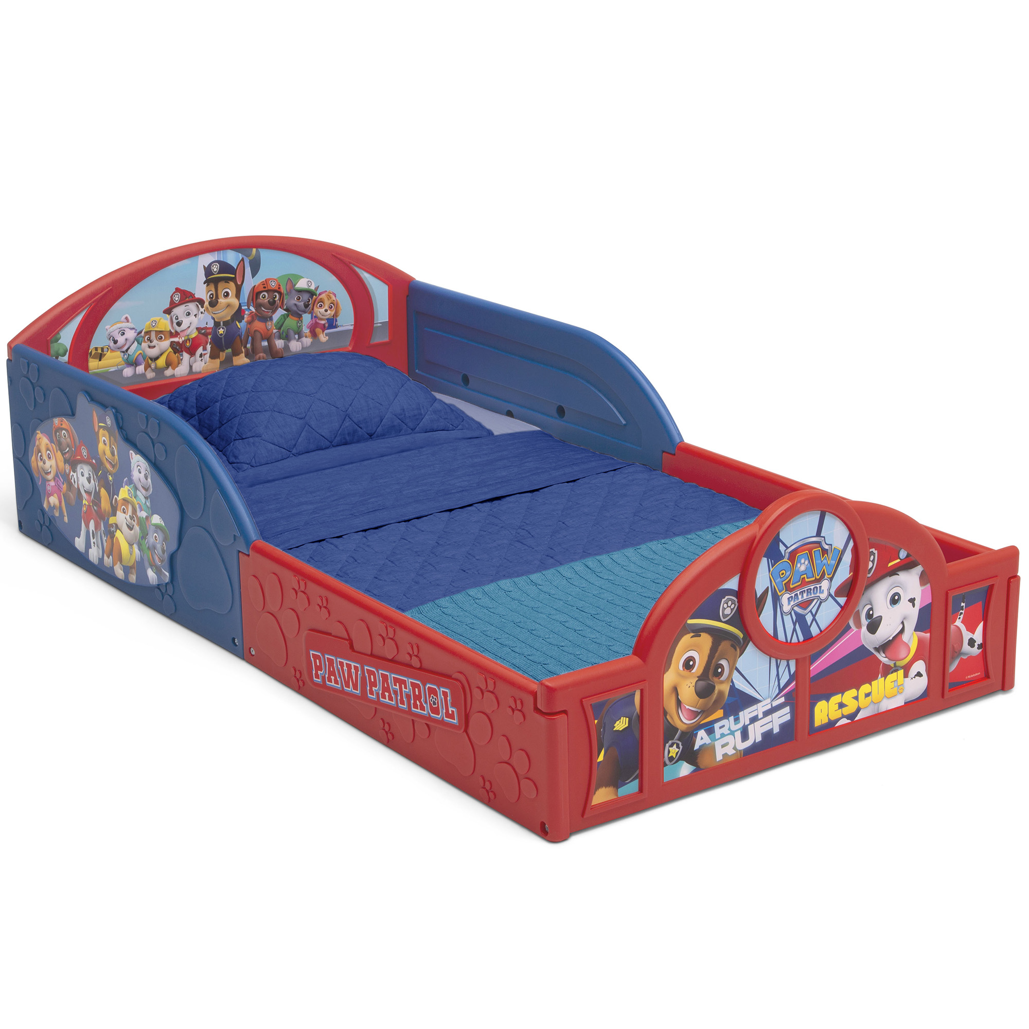Nick Jr. PAW Patrol 4-Piece Room-in-a-Box Bedroom Set by Delta Children - Includes Sleep & Play Toddler Bed, 6 Bin Design & Store Toy Organizer and Desk with Chair - image 3 of 14