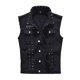 thumbnail image 2 of Camiseta sin mangas con cuello vuelto para hombre, de color liso, sin mangas, con solapa, de mezclilla, informal, a la moda, para hombre, 2 of 9