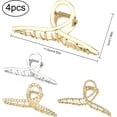 thumbnail image 5 of 4 Pcs Hair Claw Clips,Large Metal Hair Jaw Clips,Strong Hold Hair Clips,Hair Styling Accessories for Women,Hair Catch Headdresses,Nonslip Shark Claw Clips Clamp,for Women Girls Thin Thick Hair, 5 of 5