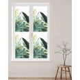 thumbnail image 2 of Window Privacy Film Green Tropical Leaves Stained Glass Window Film Decorative Sun Block Window Cover Country Summer Botanical Palm Leaf Window Clings Static Adhesive Sticker for Bathroom 29.5"x118", 2 of 7