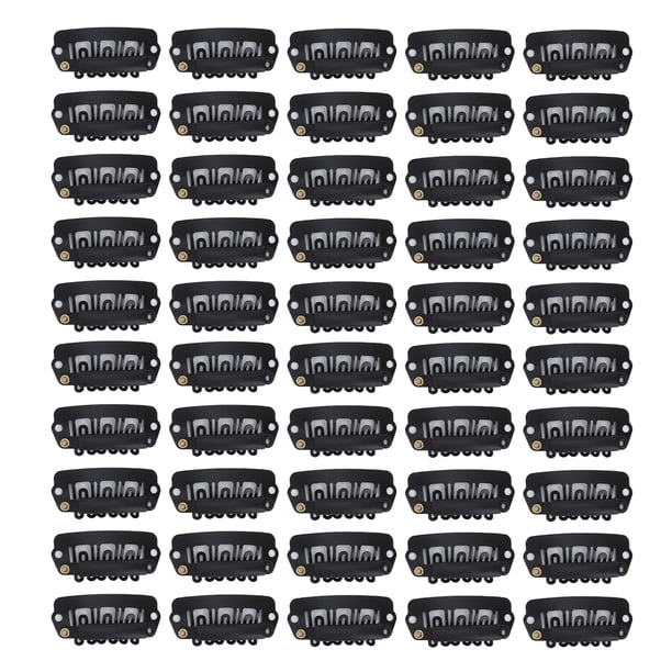 Extensiones de cabello con clips a presión, 50 piezas, 8 puntas, 8 extensiones de cabello, clips para peluca, extensiones de cabello, apariencia llamativa Jadeshay A