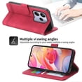 thumbnail image 4 of DIERFENG DF-03 For Xiaomi Redmi Note 14 4G (164.84x78.15x8.16mm) Case Lines Imprint Wallet Leather P, 4 of 5