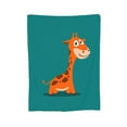 thumbnail image 7 of DouZhe Ultra-Soft Micro Fleece Lightweight Flannel Bed Blanket, Cartoon Wild Cute Giraffe Print Cozy Warm Throw Blankets, 60"x50", 7 of 7