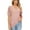 Pink, variant on JeashCHAT Women's Tops Casual Women's V- Neck Hollow Out Recreational Short Sleeve Tops