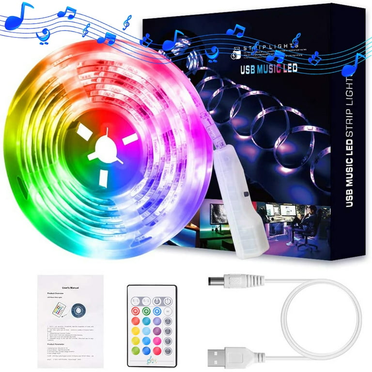 3M Smart Bluetooth 5050 RGB LED Strip Light Kit - Flexible Multi