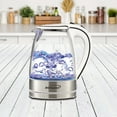 thumbnail image 2 of Brentwood 1.7L Tempered Glass Tea Kettle in White, 2 of 3