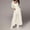 #105-White, variant on Hivin Women's 3-Piece Casual Sportswear Set, Loose Fit Long Sleeve Open Front Cardigan with Bandeau Top and Wide Leg Pants, for Lounge, Exercise and Daily Activities