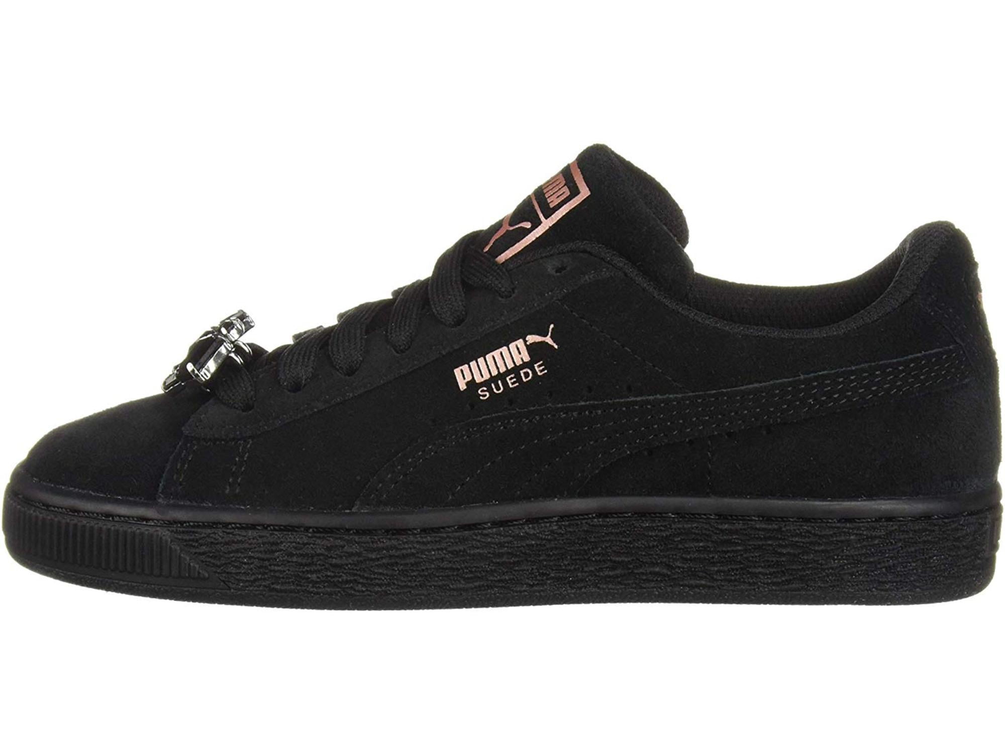 PUMA unisex-child Suede Jewel Kids Sneaker - Walmart.com