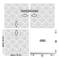 thumbnail image 5 of AMAZING WALL Home Modern Style Striped Fish Scales Printed Peel And Stick Self-Adhesive Wallpaper Wall Mural Decoration 15.7 x 216.5", 5 of 5