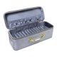 thumbnail image 3 of Vitrina para joyas, caja organizadora de joyas con tapa, caja de almacenamiento de pulseras de lujo Gris, 3 of 9