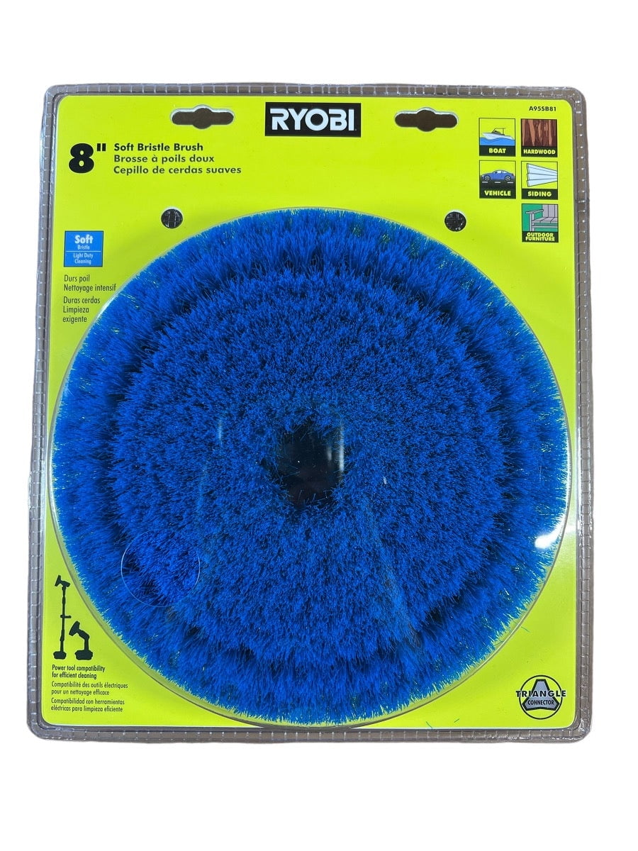 8 in. Soft Bristle Brush Accessory for RYOBI P4500 and P4510 Scrubber