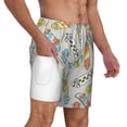 thumbnail image 3 of Picia Skateboard pattern Mens Swim Trunks with Compression Liner Stretch Beach Shorts Quick Dry with Zipper Pockets No-Chafing Board Shorts-Large, 3 of 9
