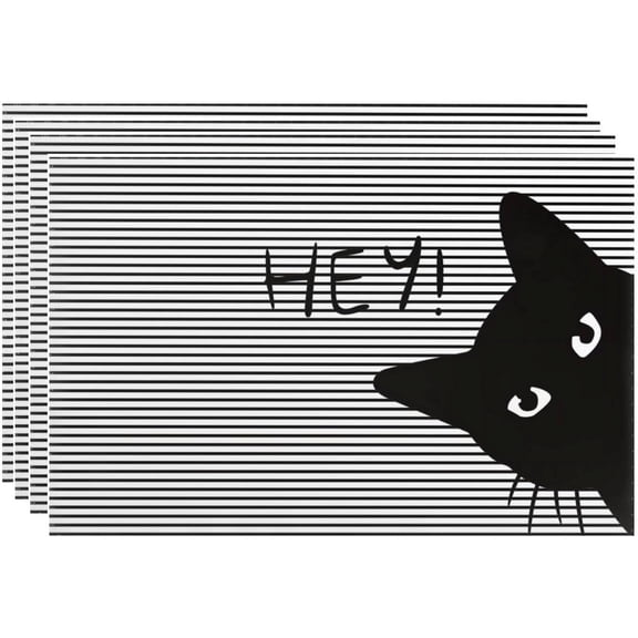 4pcs placemat Table Placemats 12x18 Inch for Dining Table Set of 4 Washable Kitchen Decor Non Slip Heat-Resistant PVC Washable Table Mats Durable Placemats