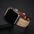 thumbnail image 5 of WFEAGL Apple Watch Series Genuine Leather Replacement Band 38mm 40mm 41mm Camel/Black, 5 of 8