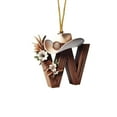 thumbnail image 2 of Luxcidy 26 Letter Ornaments for Christmas Tree Decoration, Retro Cowboy Style Christmas Letter Acrylic Pendant, for DIY Craft Ornaments, Hanging Name Tags for Xmas Tree Decor(W), 2 of 6