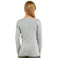 thumbnail image 4 of T-Shirt - Women's Fitted Cotton Long Sleeve Scoop Neck Tee S, Heather Gray, 4 of 4