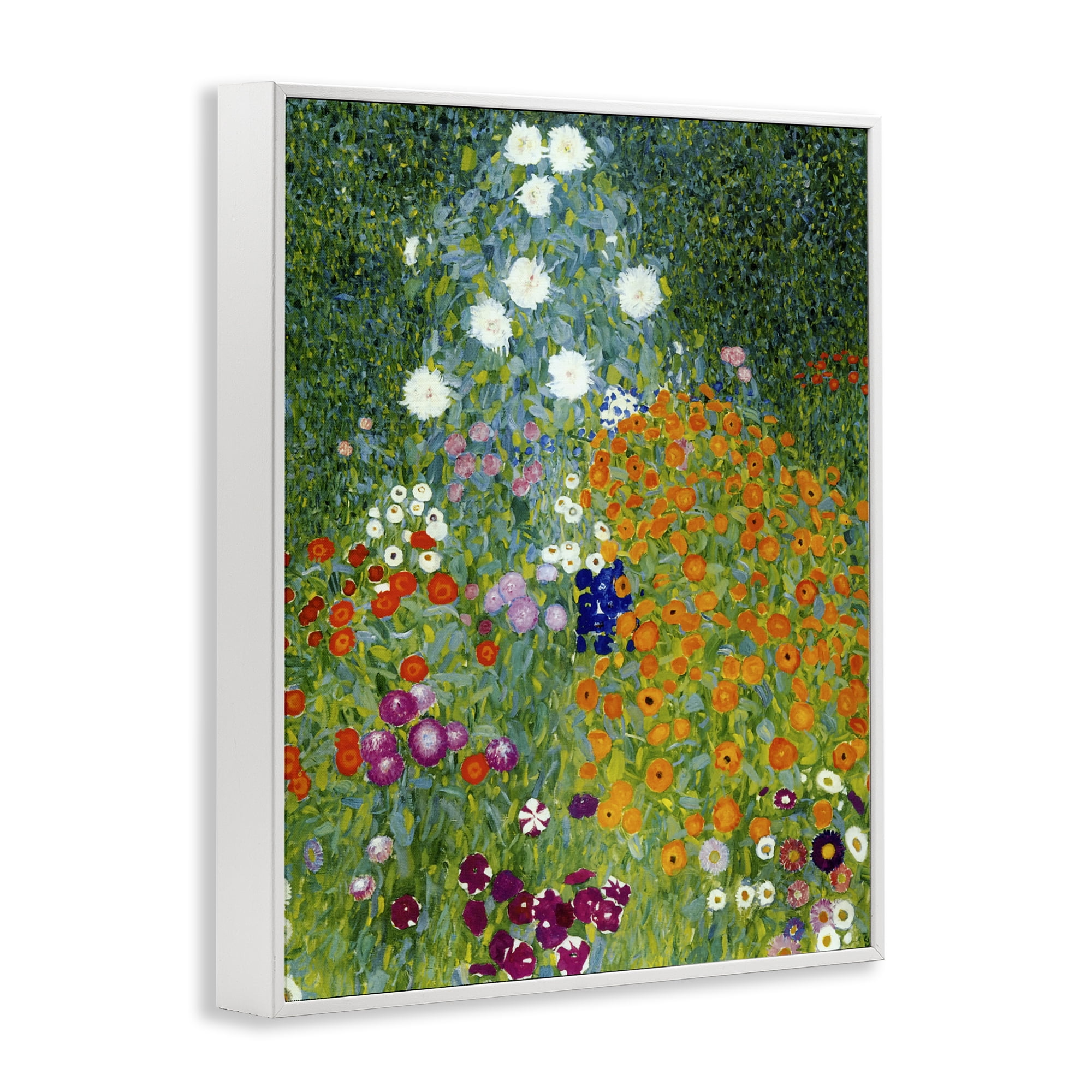 Stupell Industries Farm Garden Classic Klimt White Framed Giclee Art, design by Vintage Hustle