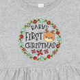 thumbnail image 4 of Inktastic Baby's First Christmas with Reindeer Girls Baby Dress, 4 of 5