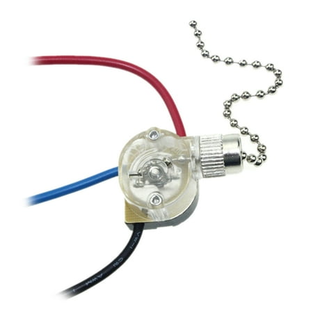 

Plastic 3 Wire Pull Chain Switchs Replacement Part Semi-clear for Ceiling Fan