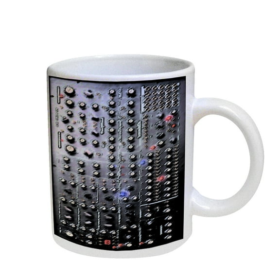 KuzmarK Coffee Cup Mug Pearl Iridescent White - Analog Synthesizer