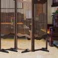 thumbnail image 2 of Shisuyan Divider Bracket 4pcs Thickened Divider Base Wear-Resistant Room Screen Clips Divider Panel Feet Divider Stand Room Divider Panel for Home Office Supply, 2 of 8