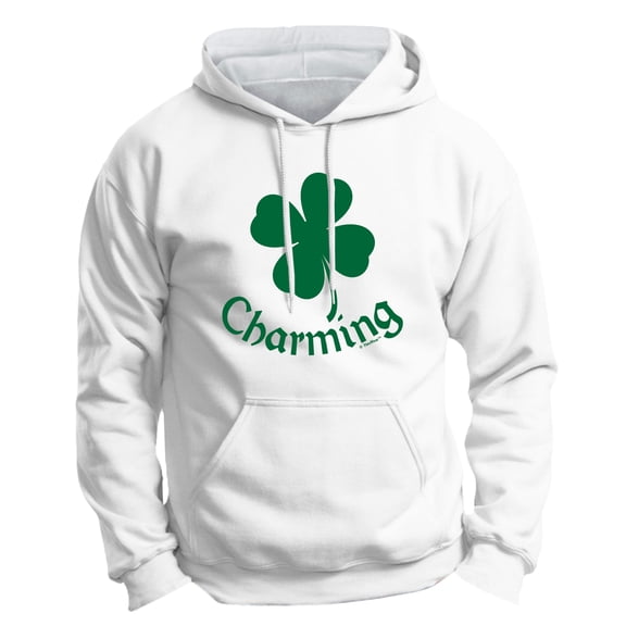 St Patricks Day Shirt For Women 4 Leaf Clover Shamrock Lucky Charming Premium Hoodie Sweatshirt Small White