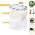 thumbnail image 2 of Lettuce Keeper, Produce Saver Containers with Colander for Rinsing, Space-Saving Design Airtight Food Storage Containers for Refrigerator Organizers (10 Pack), 2 of 7