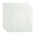 thumbnail image 1 of FASÄDE Art Deco Decorative Vinyl 2ft x 2ft Lay in Ceiling Panel in Matte White (5 Pack), 1 of 5
