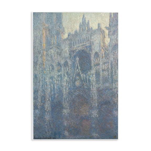 Stupell Industries Classic Monet Cathedral in Morning Buildings & Architecture Painting Unframed Art Print Wall Art, 10 x 15