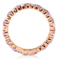 thumbnail image 2 of Pompeii3 1Cttw Pink Sapphire & Diamond Wedding Eternity Ring 10k Rose Gold (G/H,I1-I2), 2 of 2