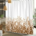 thumbnail image 3 of SUNOLIFE Fall Leaves Shower Curtain Autumn Plants Waterproof Fabric Bathroom Curtain 60x72 in, 3 of 4