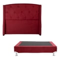 thumbnail image 1 of Box Base Cama Matrimonial + Cabecera Zefyr Rojo Dicasa  Red, 1 of 8