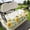 Yellow White, variant on Golf Cart Seat Covers for 2 Seater,Spring Bird Microfiber Cart Seat Towel Blanket,Colored Leaf Branch Painting Watercolor Absorbent Breathable Non Slip Bench Seats Protector for Golf Course 51"x31"
