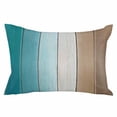 thumbnail image 2 of Aqua Brown Ombre Queen Size Pillow Cover, Pillowcase Protectors with Zipper, Breathable Decorative Throw Pillow Case Cover, Vintage Country Wooden Pillow Shams for Couch Sofa 20x30Inch, 2 of 8