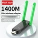 thumbnail image 1 of Receptor Wi-Fi 5G Adaptador Wi-Fi Bluetooth de Banda Dual Antena de Tarjeta de Red USB 3.0 Inalámbrica de 1400 M para PC/Computadora Portátil Win10, 1 of 5