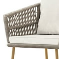 thumbnail image 4 of Dextrus Outdoor Patio Dining Chairs, PE Rattan Outdoor Dining Armchair with Cushion, Single Sofa Chair Wicker Bistro Chairs - Beige, 4 of 10
