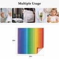 thumbnail image 5 of Colorful Striped Ombre Cloth Napkins, Rainbow Stripes Modern Abstract Art Washable and Reusable Dinner Napkins Set of 4, Table Napkin for Kitchen Party Birthday Wedding Hotel Housewarming 20"x20", 5 of 9