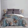thumbnail image 5 of XMXT Flannel Throw Blanket for Couch, Lotus Pond Duck Pattern Bed Sofa Decor Blankets for Home Bedroom, 50 x 40 inches, 5 of 9