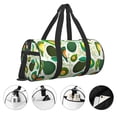thumbnail image 5 of Haiem Green Avocado Pattern Gym Bag for Women Men, Waterproof Travel Duffel Bags, Personal Item Travel Bag Weekender Bag with Shoes Compartment & Wet Pocket, 5 of 8