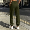 thumbnail image 4 of AherBiu Jogging Pants for Women Cinch Bottom Sweatpants Baggy Loose Fitted Elastic Waisted Casual Sweat Pants with Pockets(X-Large,Army Green), 4 of 8