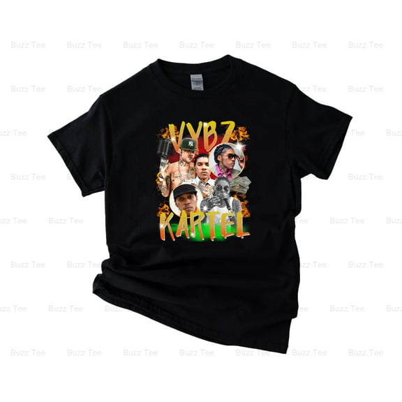 Vybz Kartel The Jamaican Dancehall Artist 90s Style Rap V50095 New Unisex T-Shirt, up to 5XL