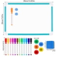 thumbnail image 2 of sixwipe 22 Pcs Small Dry-Erase White Board Set, 11.81" x 7.87" Double-sided Magnetic Whiteboard, Hanging Whiteboard with 7 Magnets 13 Markers 1 Eraser for Drawing Memo for Home Office School, 2 of 7